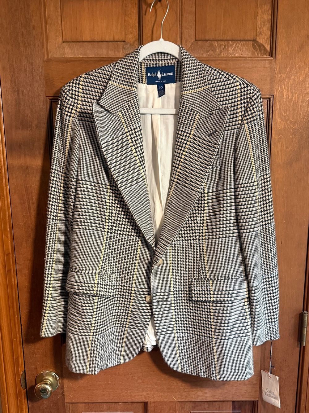 Vintage Ralph Lauren Blue Label Glen Plaid Blazer